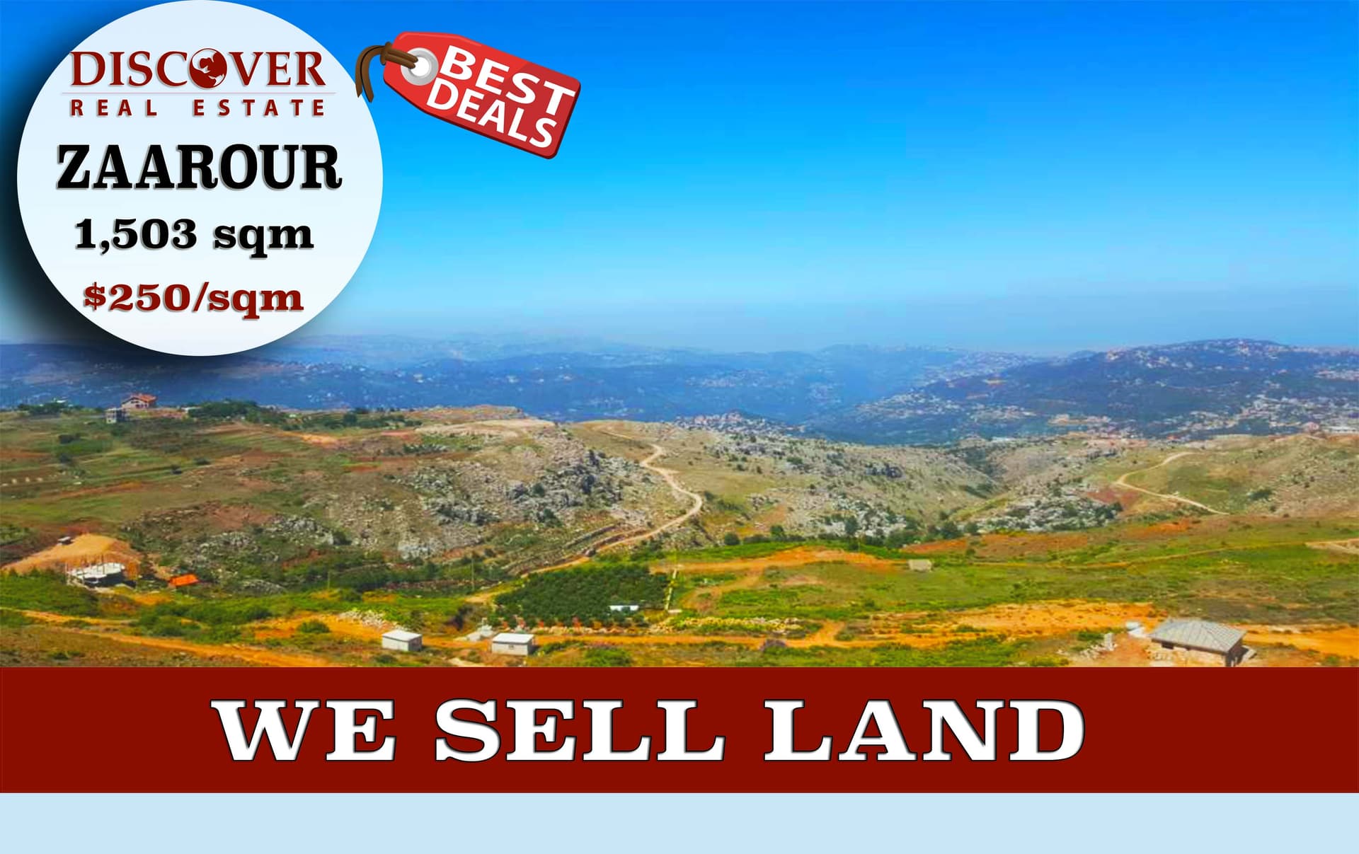 Land for sale in ZaarouR , great view , calm area , unblockbale view Ratio : 20/40 asking price : 250$/sqm