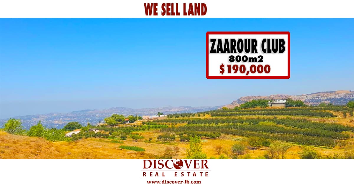 Land / Plot for sale in Zaarour Club, Metn