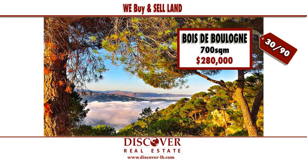 Ratio : 30/90 Possibility to build 3 floors ?+ Roof - Land for sale in Bois de boulogne | Maten District - unblock-able view ? - Easy slope ? - Calm Area - great view .discoverlb@g