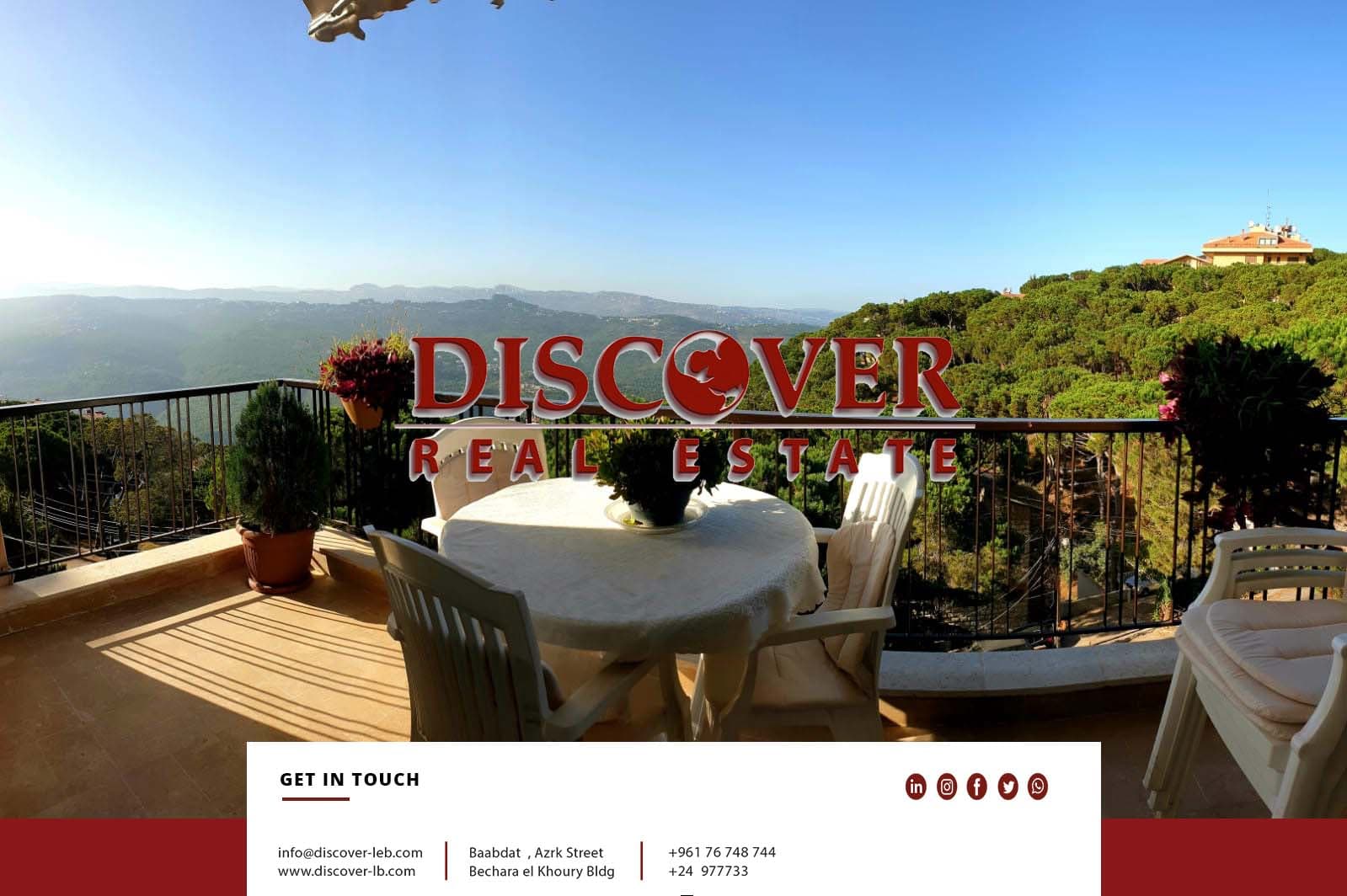 Apartment for sale in Baabdath with panoramic View